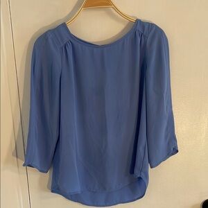 The Limited Blue 3/4 Sleeve Relaxed Blouse
